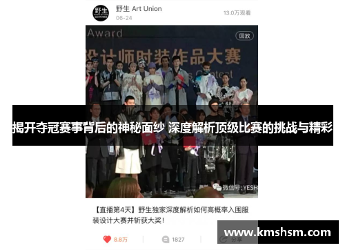 揭开夺冠赛事背后的神秘面纱 深度解析顶级比赛的挑战与精彩