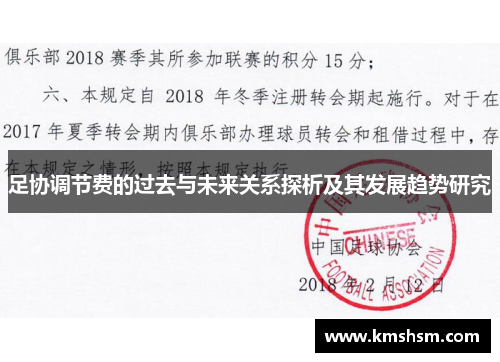 足协调节费的过去与未来关系探析及其发展趋势研究
